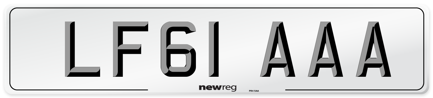LF61 AAA Number Plate from New Reg